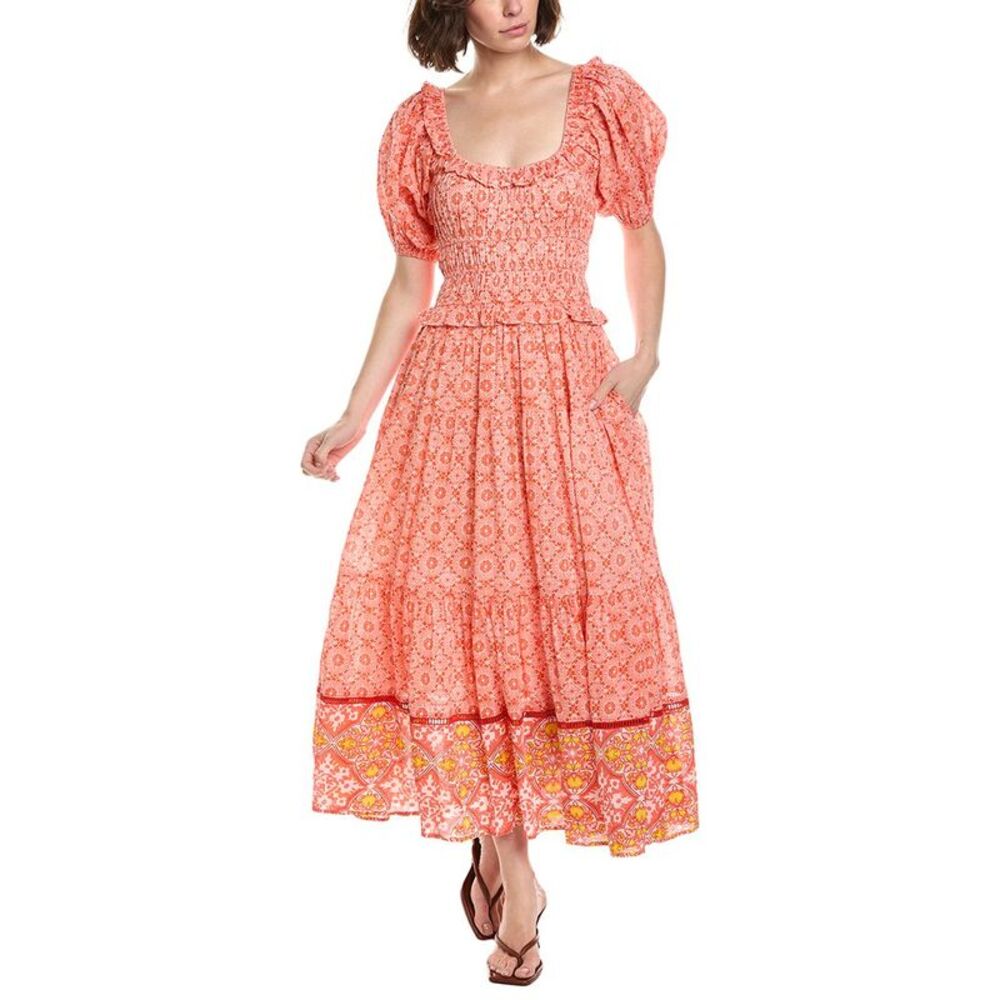 Ro's Garden Womens  Percy Midi Dress, Red